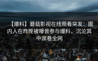 【爆料】蘑菇影视在线观看突发：圈内人在昨晚被曝曾参与爆料，沉沦其中席卷全网
