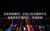 深夜真相曝光！主持人的内幕事件在海角导航引爆热议，持续刷屏