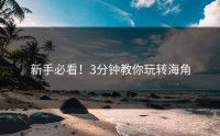 新手必看！3分钟教你玩转海角