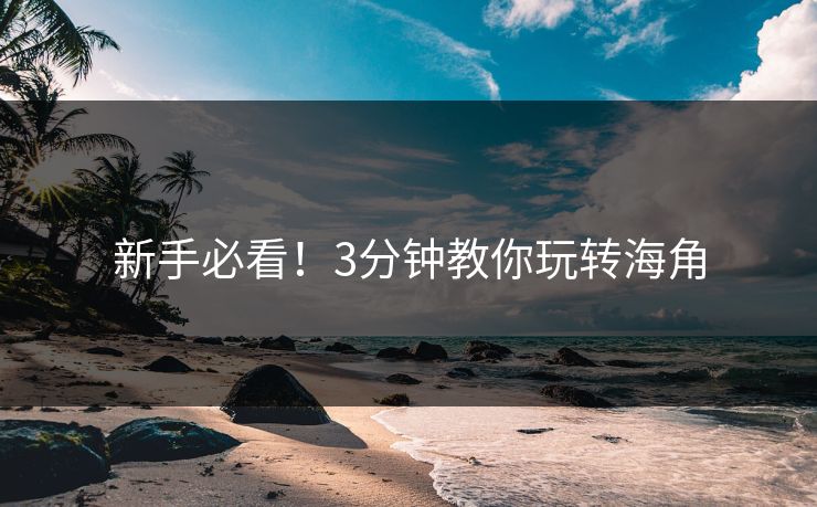 新手必看！3分钟教你玩转海角
