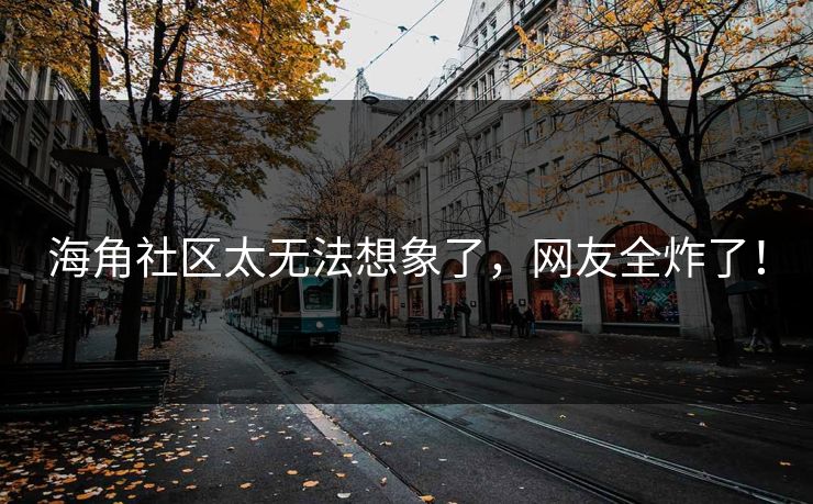 海角社区太无法想象了，网友全炸了！